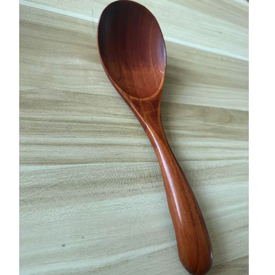 木质打汤勺木勺子盛粥勺木质餐勺吃面勺网红吃播勺