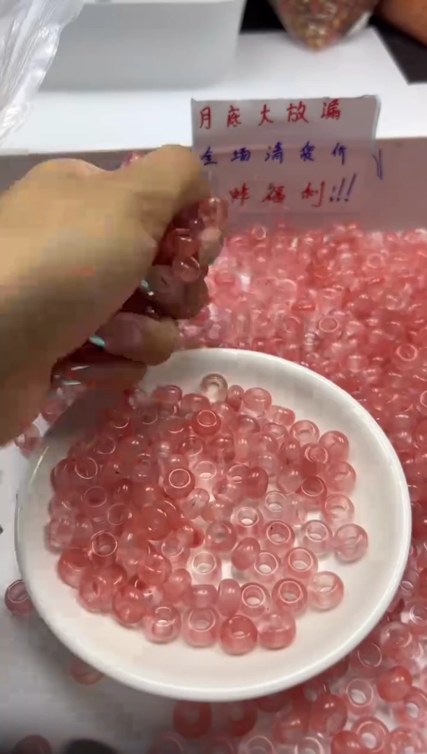 未镶嵌颈饰水晶w2971西瓜晶甜甜圈9mm*10颗