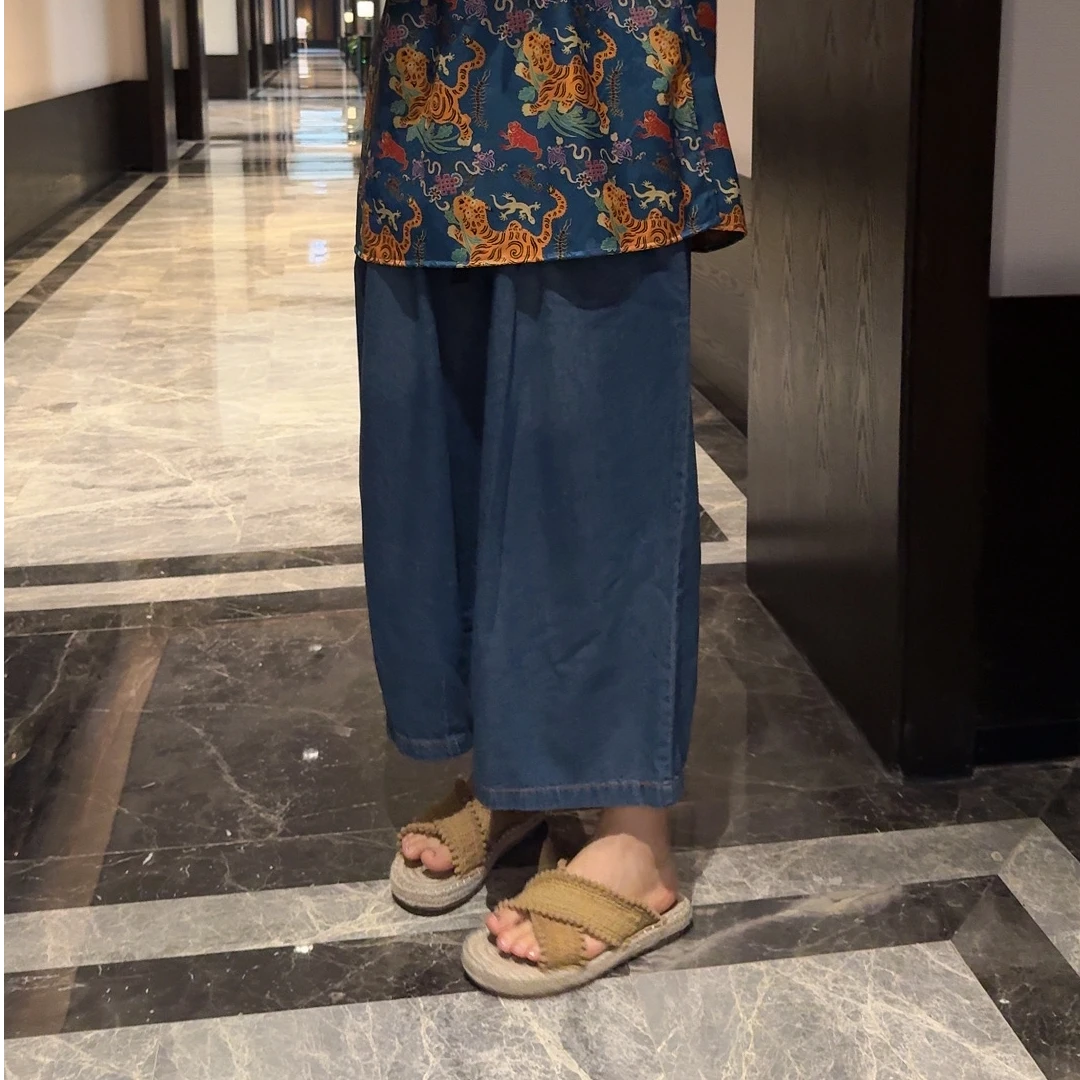 《九分牛仔裤》牛仔裤夏季小直筒牛仔裤女宽松休闲