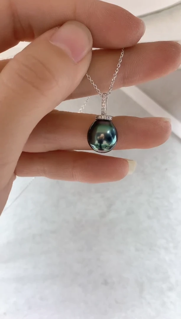 银S925镶嵌套链海水珍珠套链