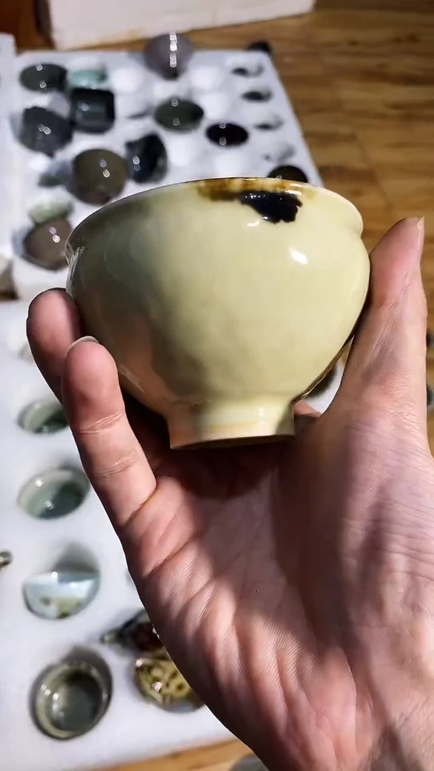 【山隐青瓷】龙窑柴烧杯子