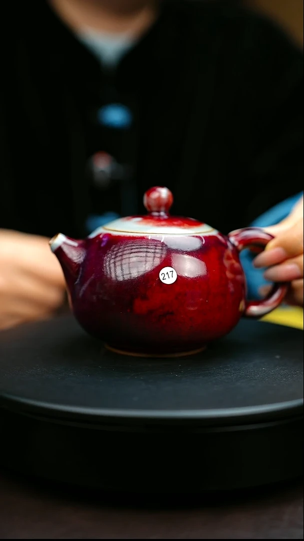 217#原矿钧瓷炉钧釉西施壶