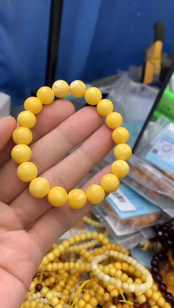 裸石蜜蜡未镶嵌手串