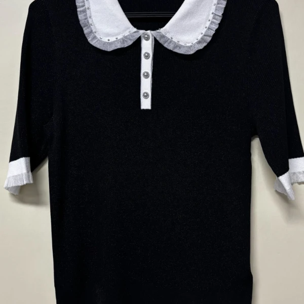 25s新款时尚休闲圆领套头针织衫短袖（25SS7013）【142】