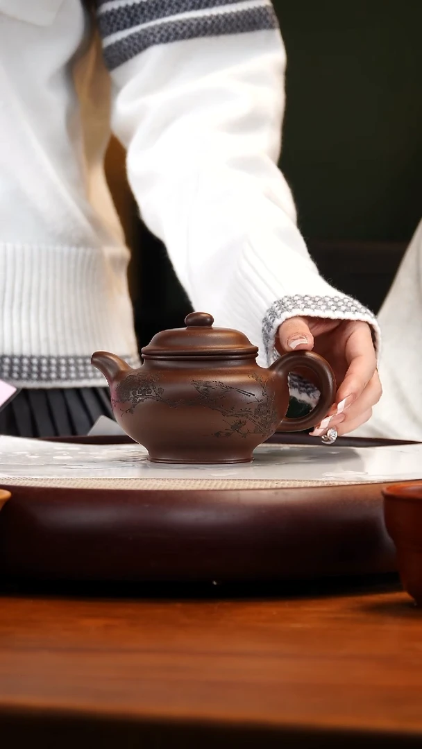 YYF68紫泥腰圆掇只300cc