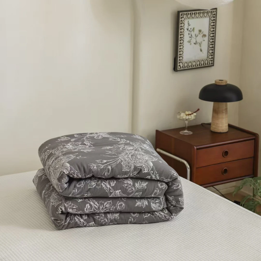 【法布丽娜】定制高端货【花魁】亲肤透气双层纱55大豆纤维春秋被冬被