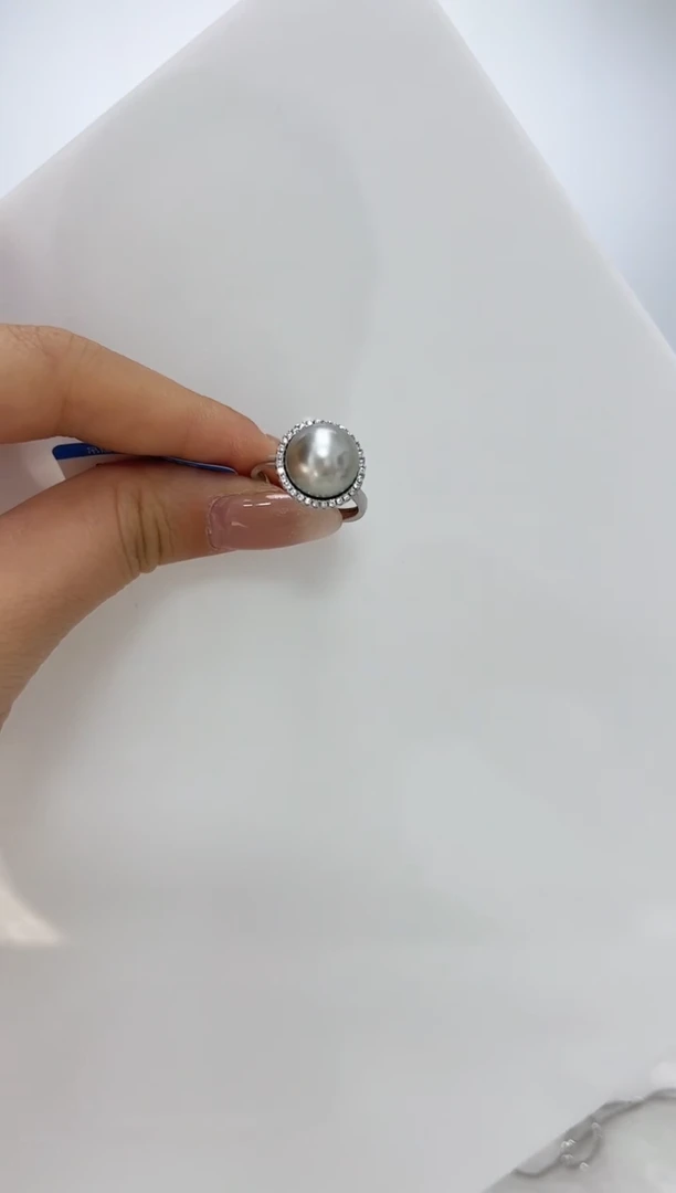 【闪购商品】海水珍珠DA银S925镶嵌戒指 10 V2803