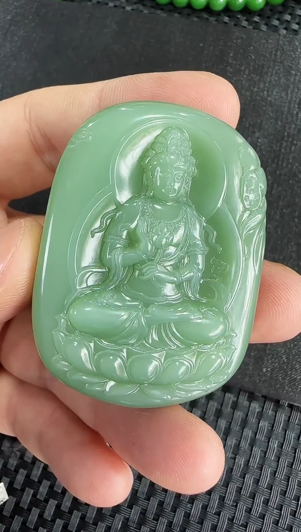 【闪购商品】和田玉未镶嵌吊坠粉青观音约48g