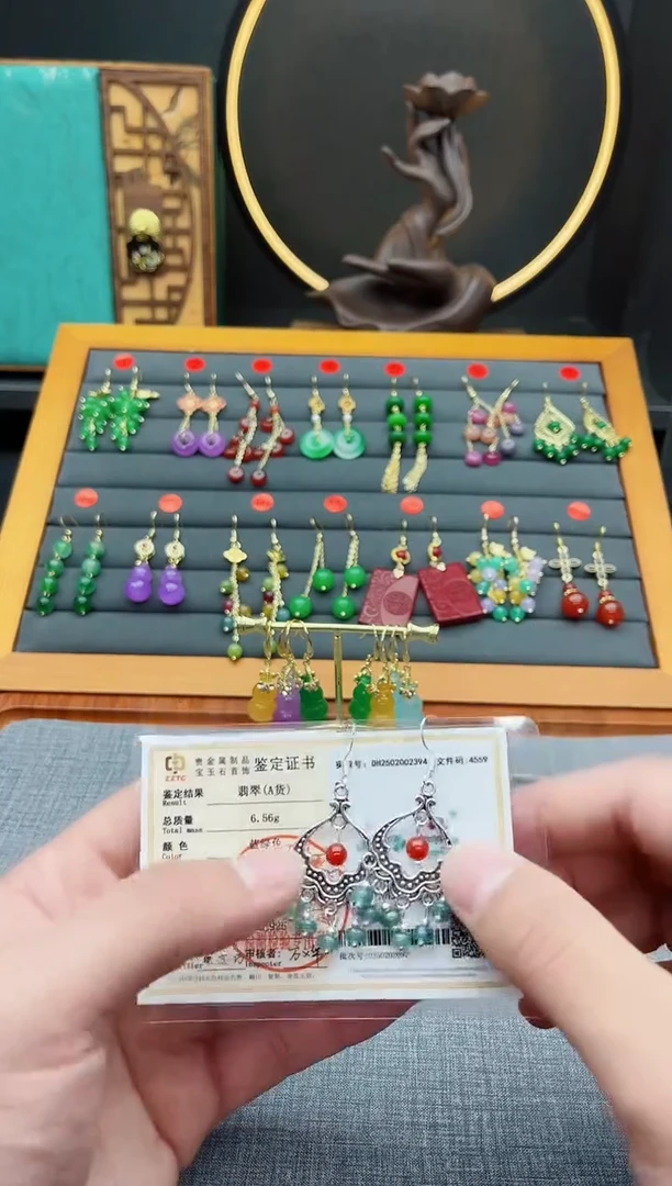 【闪购商品】玛瑙/玉髓耳钉银S925镶嵌432000