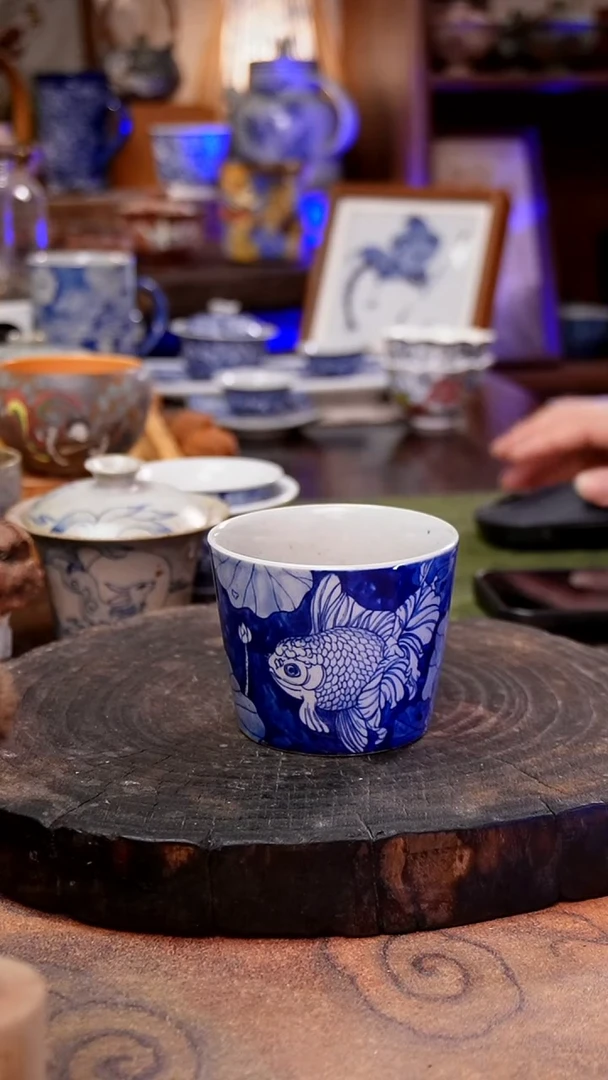 杯子金鱼手工手绘手工手绘