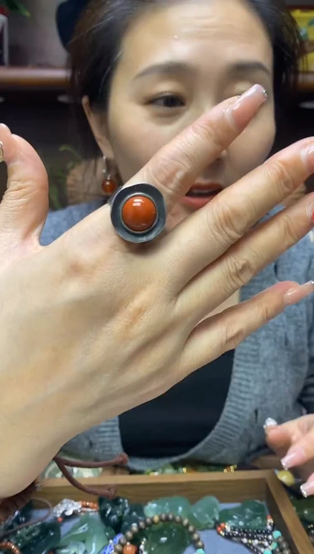 【闪购商品】玛瑙/玉髓戒指银S925镶嵌·