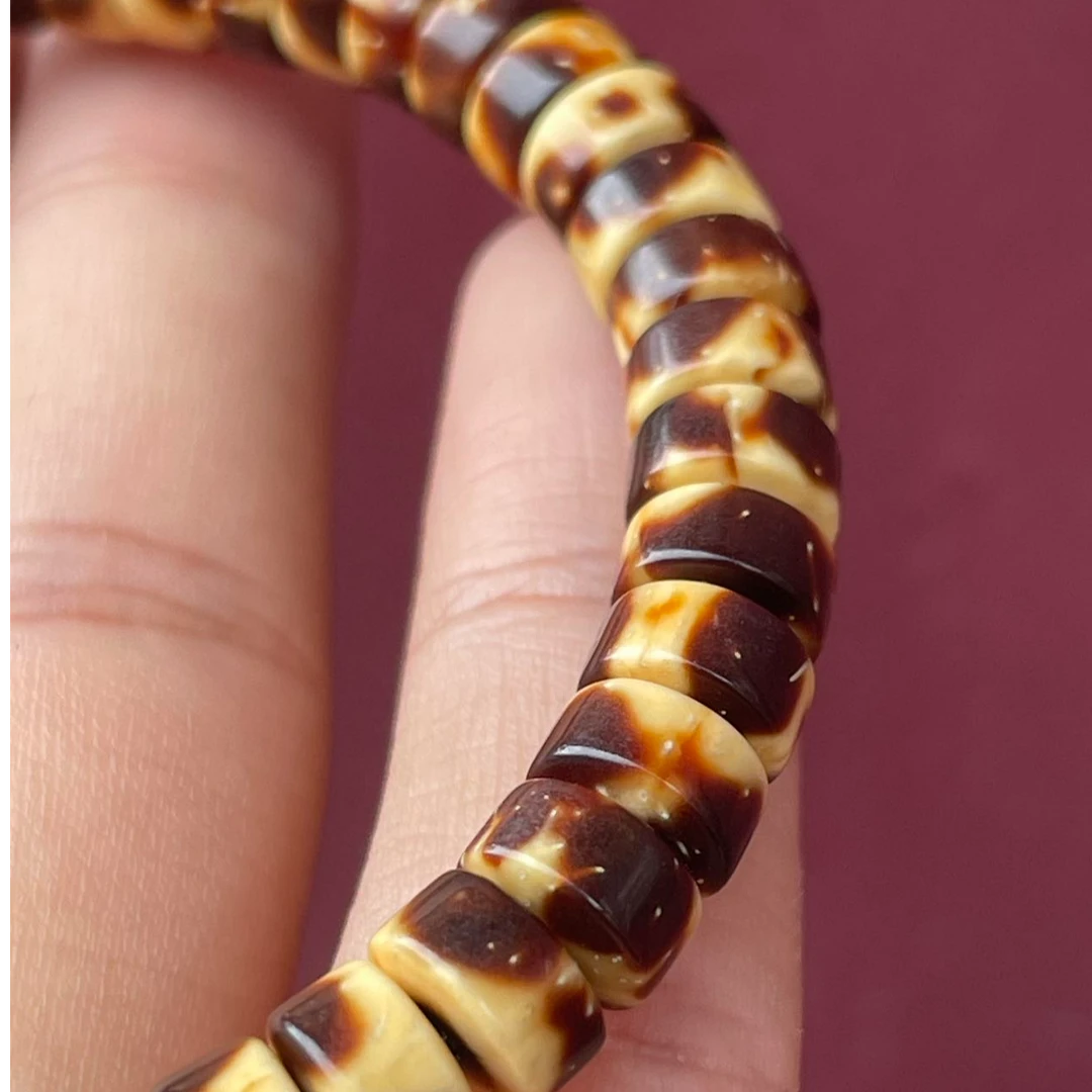 【地主专属】16 G71185-紫金鼠火焰药片单圈手串-7mm