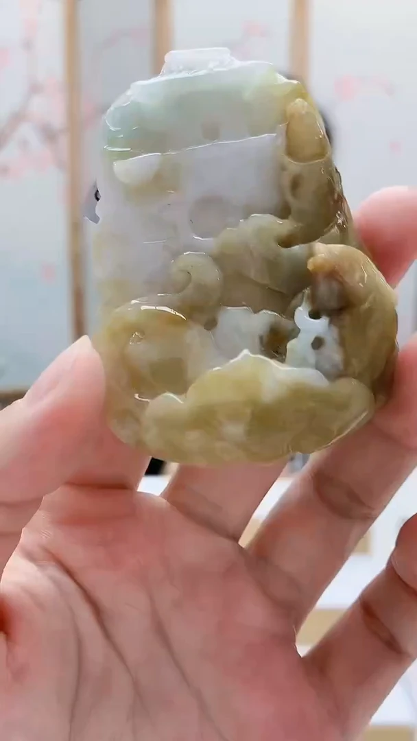 未镶嵌定制翡翠5160lr-毛货挂件40