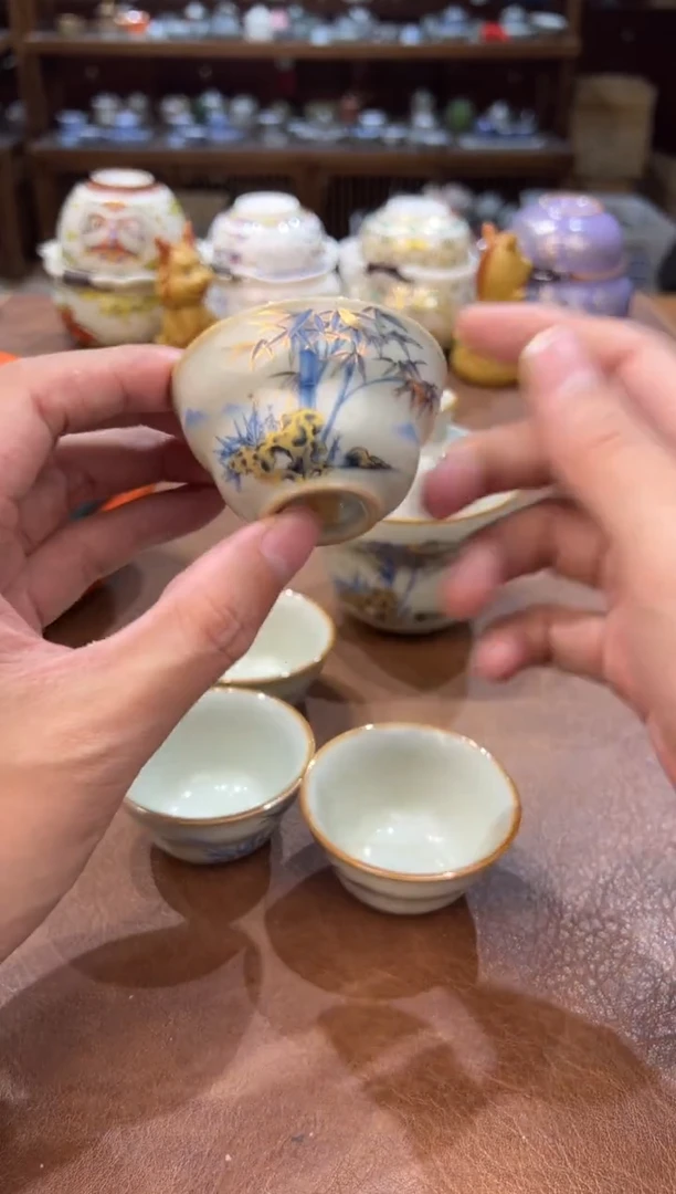 真的很便宜会开片的旅行茶具