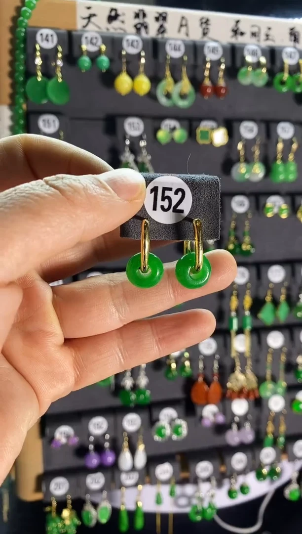 【闪购商品】翡翠耳饰银S925镶嵌152...