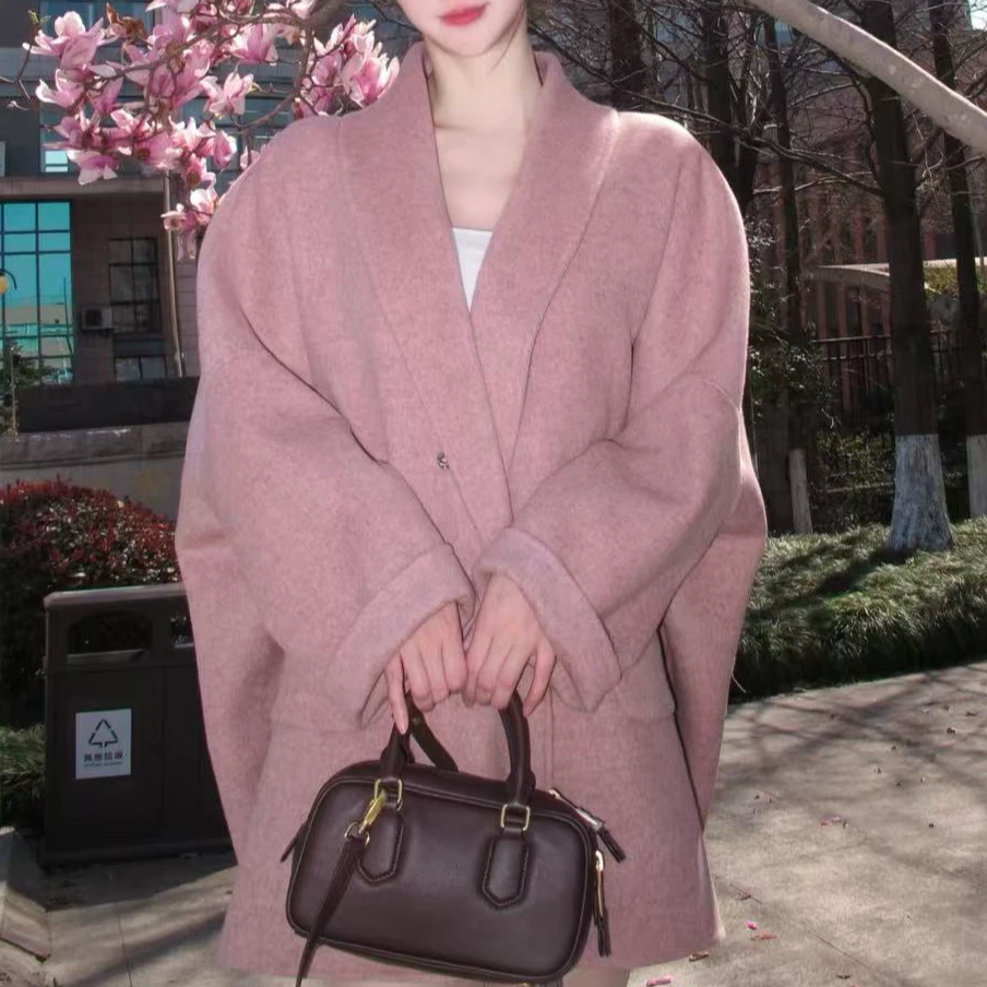 【毛哥推荐】干枯玫瑰高奢羊毛大衣气质时尚女士专属羊毛大衣