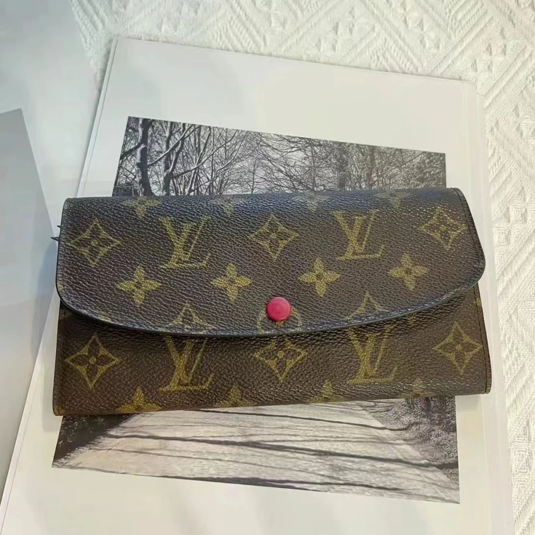 99新 LouisVuitton/路易威登 豆豆钱包/玫红/精选