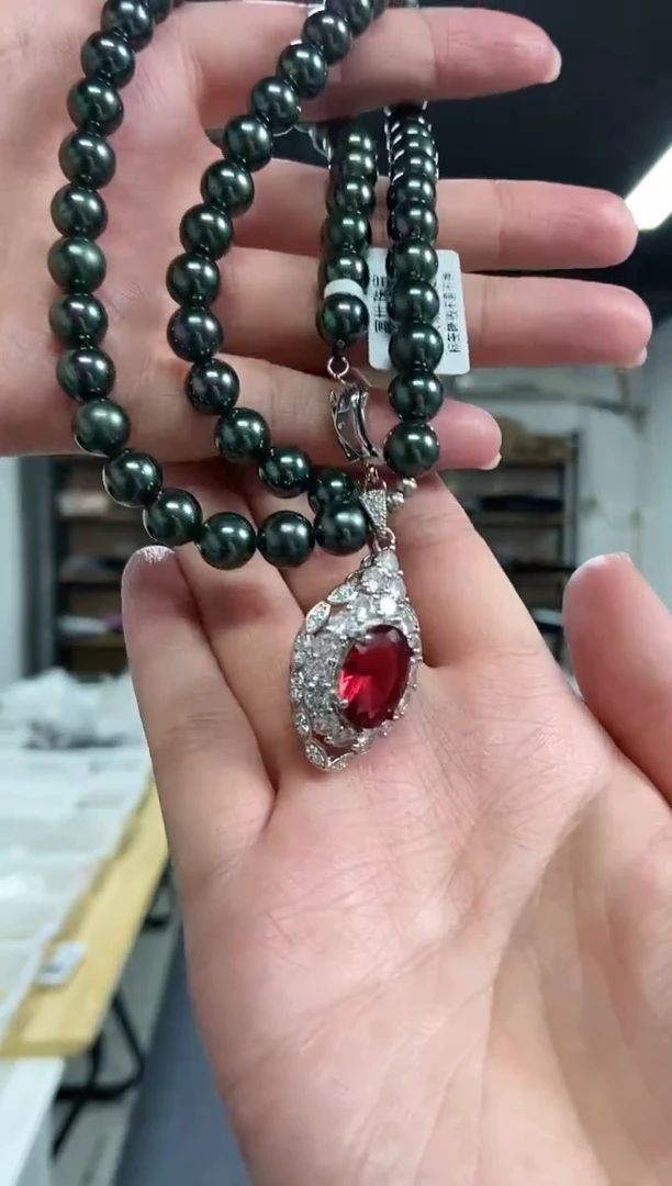 【闪购商品】红宝石项链未镶嵌多样性发其一颜色微差