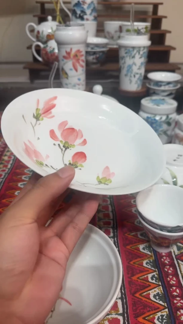 瓷景德镇高温釉下手绘陶瓷