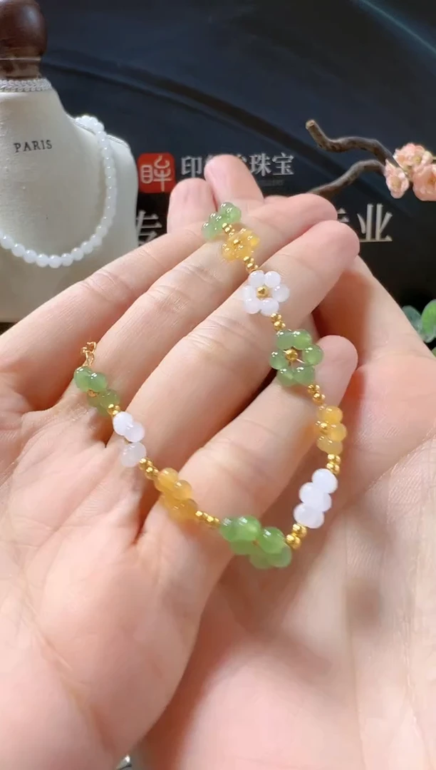 银S925镶嵌手链和田玉/支持复检/多样性发一cg