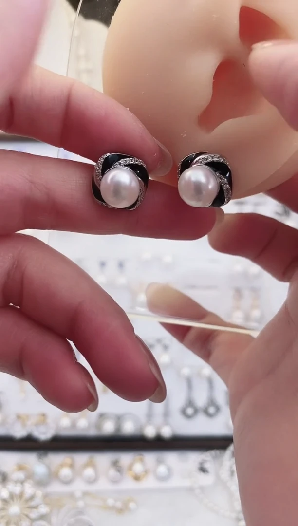 合金耳饰淡水珍珠115