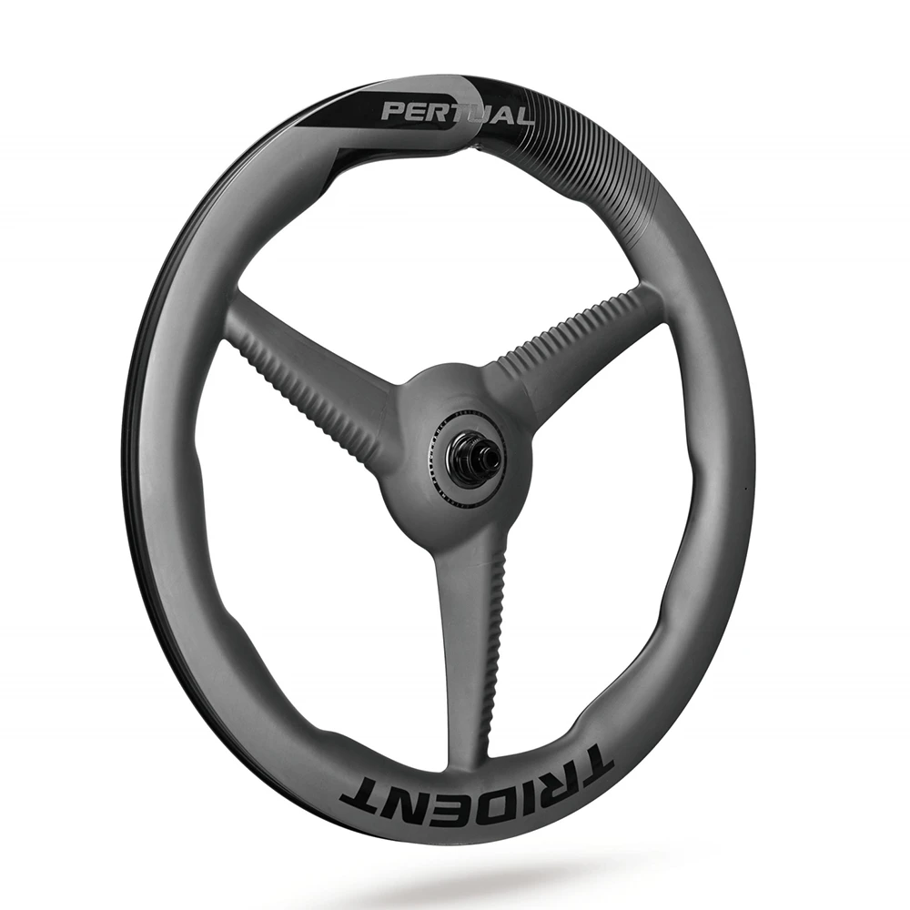 PERTUAL波动力三刀轮碳纤维一体成型三刀轮组公路自行车碳刀轮