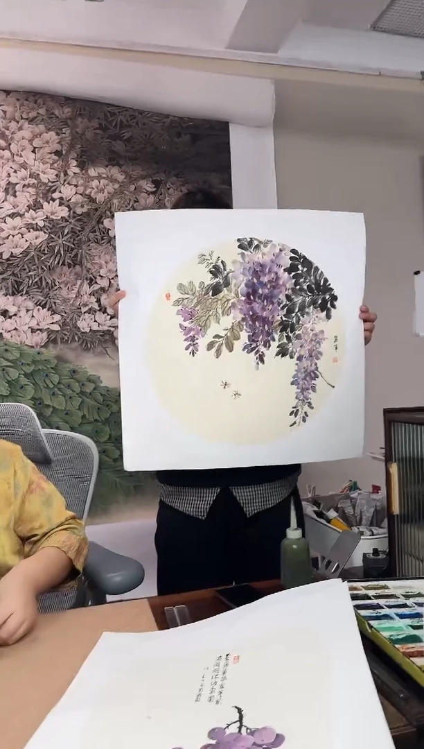 国画Z天津人美-张丽萍写意花鸟1平尺