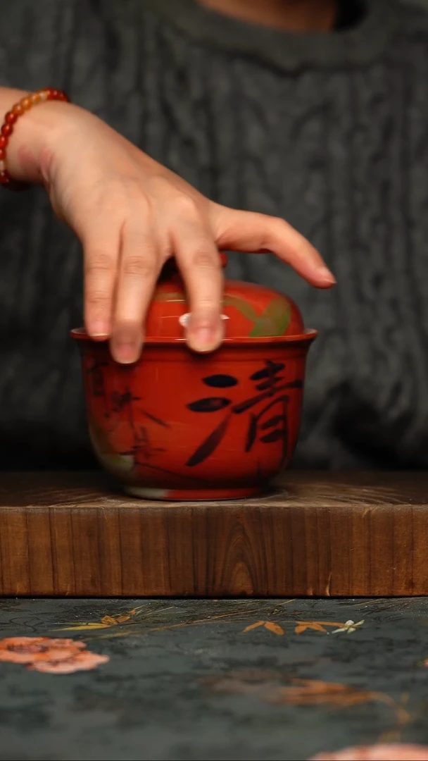 瓷片釉下彩手工手绘同款陶器