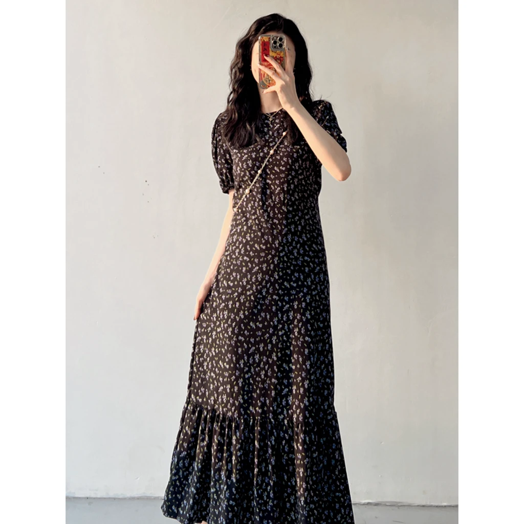 【春日假期】短款/长款 韩版碎花裙女显瘦不挑人连衣裙LY