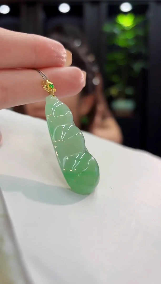 吊坠(不含链)18K金镶嵌翡翠 缅料A货/支持复检/一件