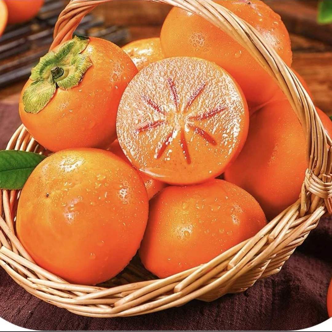巧克力脆柿子新鲜水果脆柿应季脆甜柿子冰糖心硬阳丰脆柿子