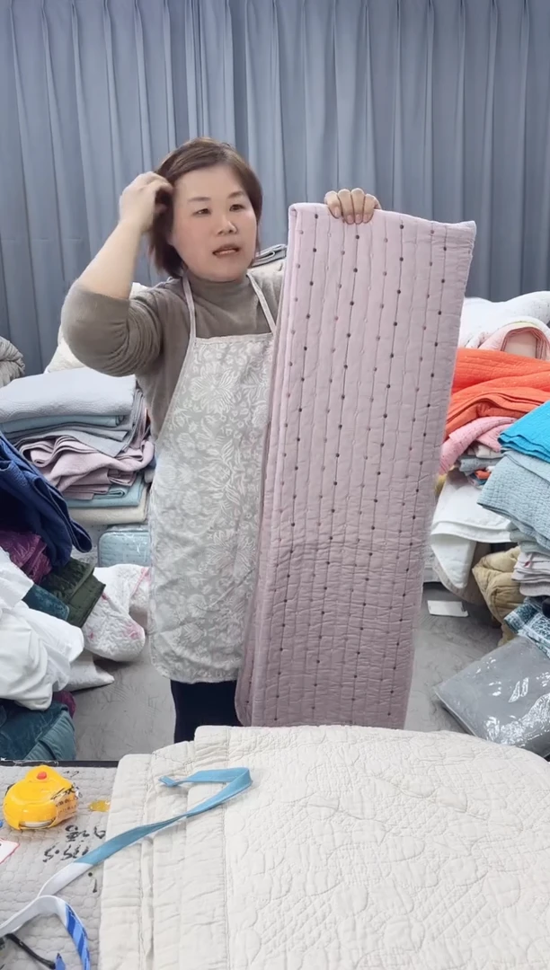 棉1.3*2.0香芋米粒绣纯棉