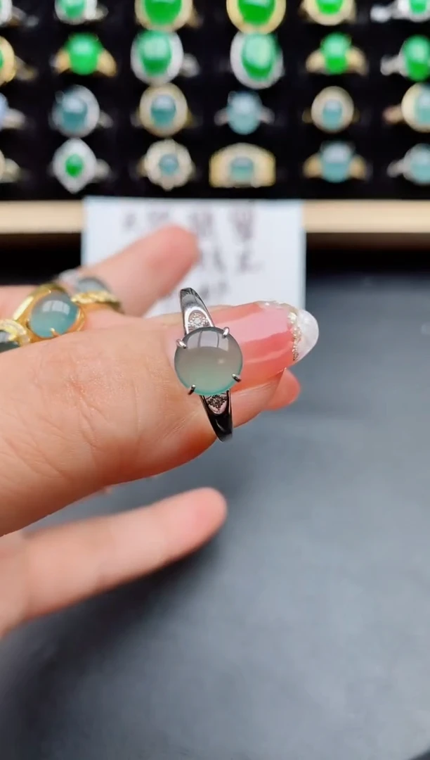 【闪购商品】翡翠戒指银S925镶嵌21212