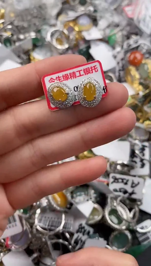 银S925镶嵌戒指翡翠333                  3