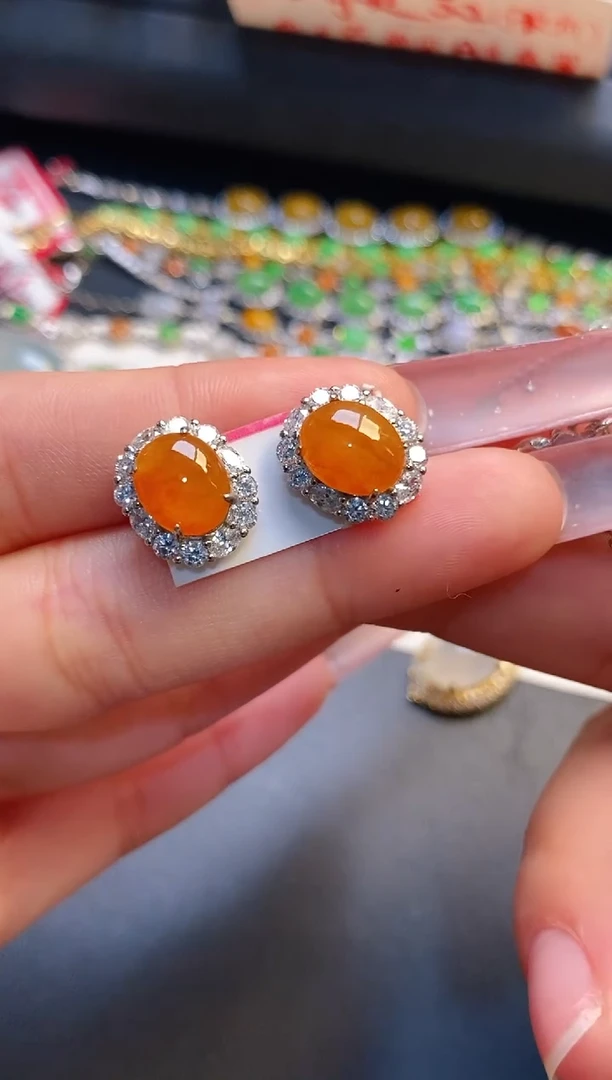 银S925镶嵌戒指翡翠天然