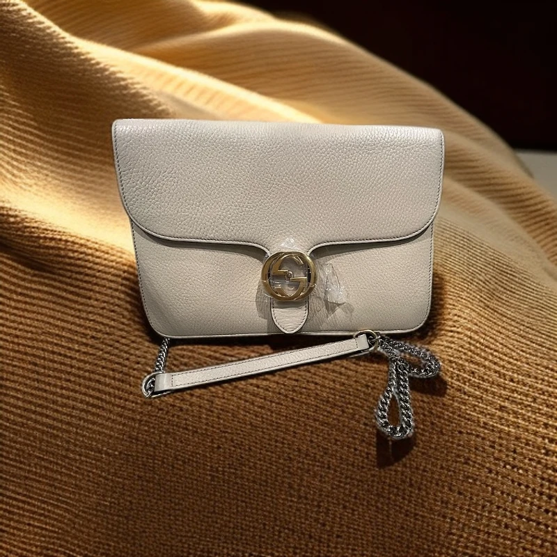 95新 GUCCI/古驰 白色风琴包 1148 8931