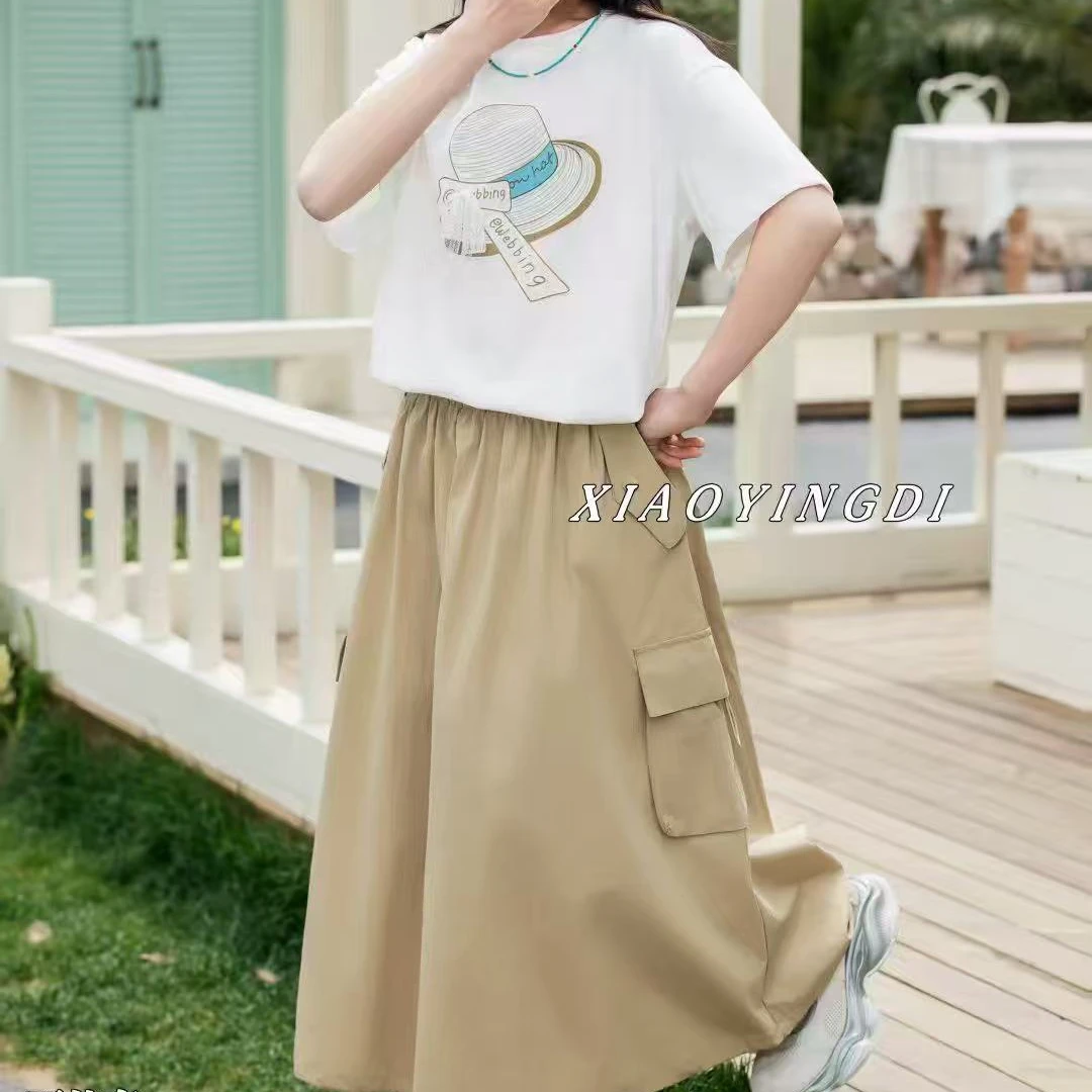 夏季新款童装女孩儿棉布裙T恤套装小赢迪25-13