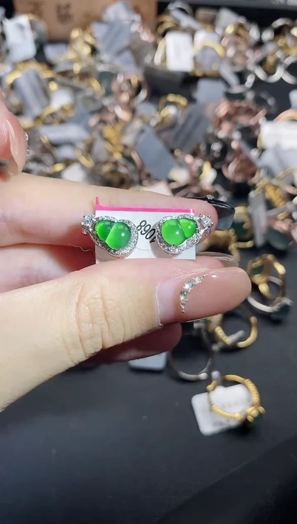 银S925镶嵌戒指翡翠51151