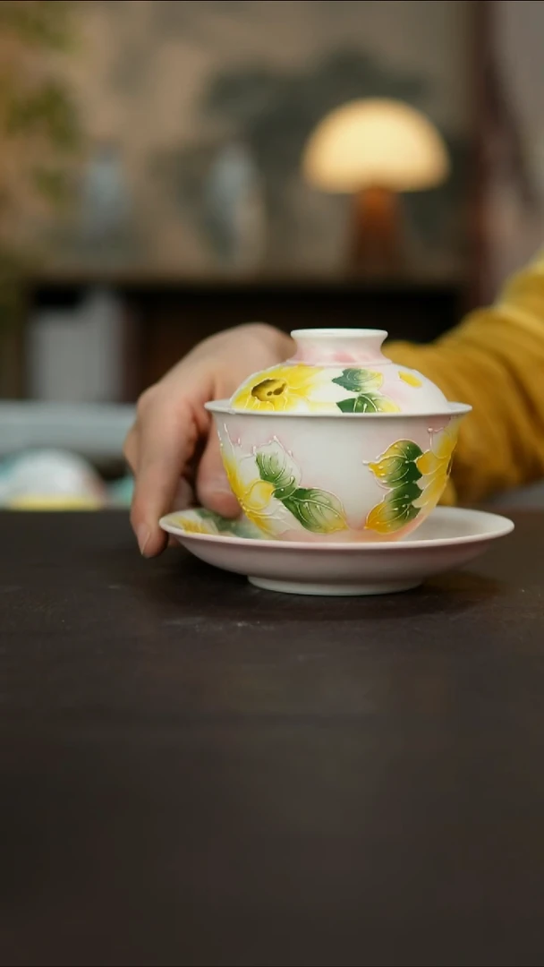 杯景德镇陶瓷杯碗柴烧多人