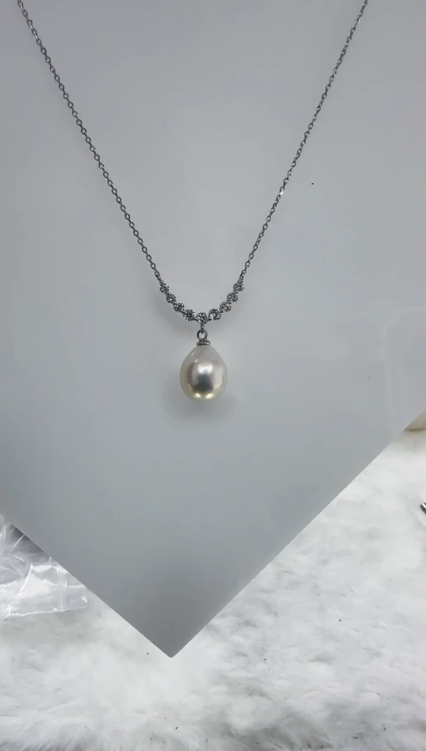 【闪购商品】淡水珍珠DA银S925镶嵌b500 白珠套链