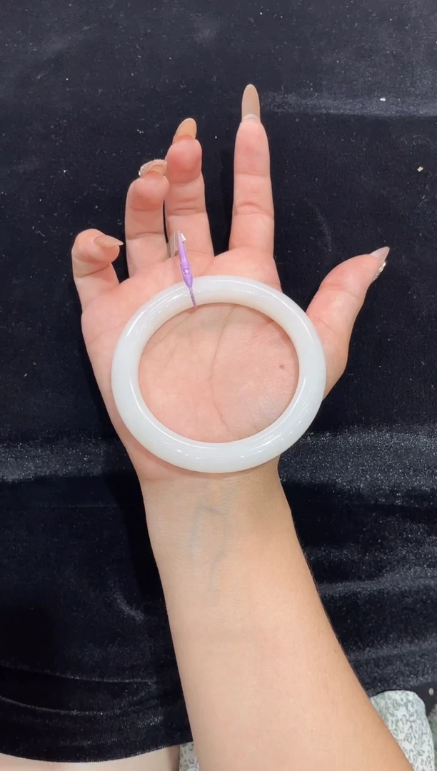 和田玉手镯未镶嵌新疆直发和田玉白玉#61上等和田玉手镯女