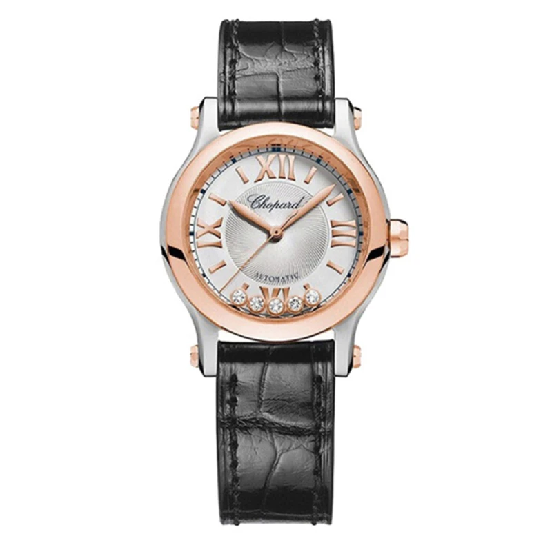 95新 Chopard/萧邦 快乐钻间金/278573-6001/30MM/单表
