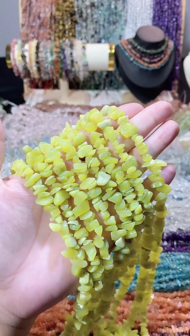 未镶嵌珠宝半成品水晶黄绿