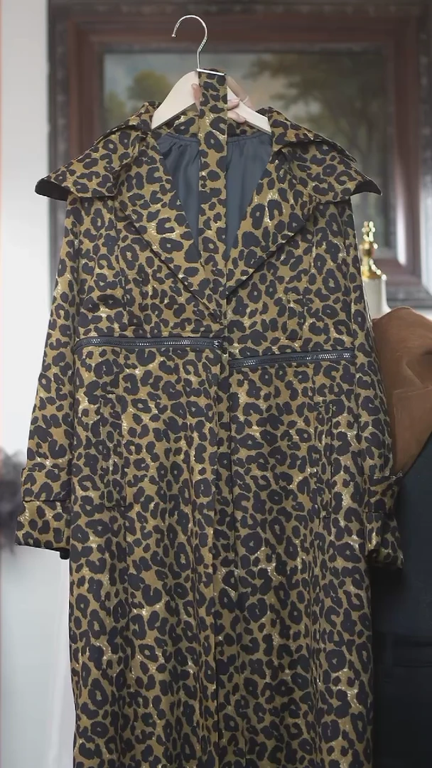 150码豹纹两穿风衣艺桐轩儿童礼服