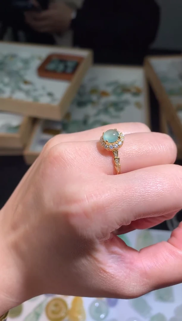 【闪购商品】翡翠戒指银S925镶嵌48小时鉴赏期