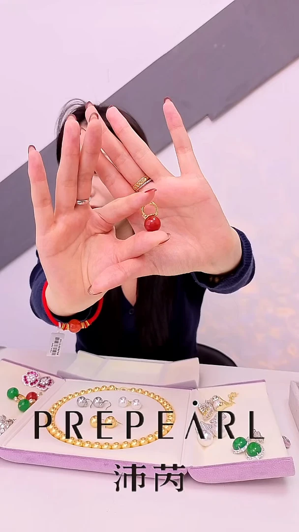 纯铜合金琉璃直播间专享南红耳钉 新款福利