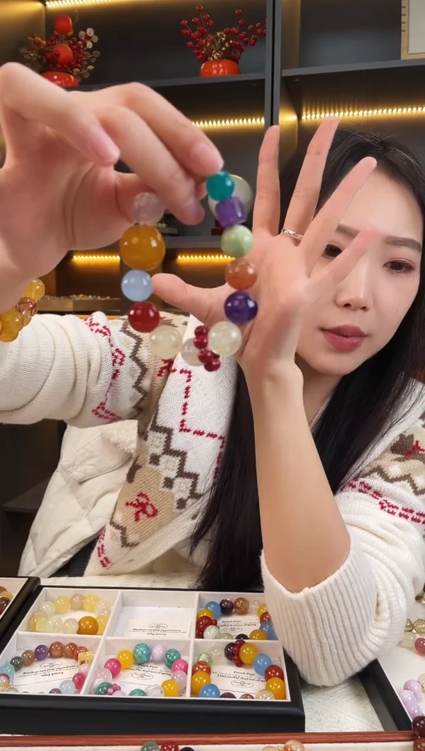 未镶嵌手链水晶黄纹玛瑙多宝手串多样性发其一