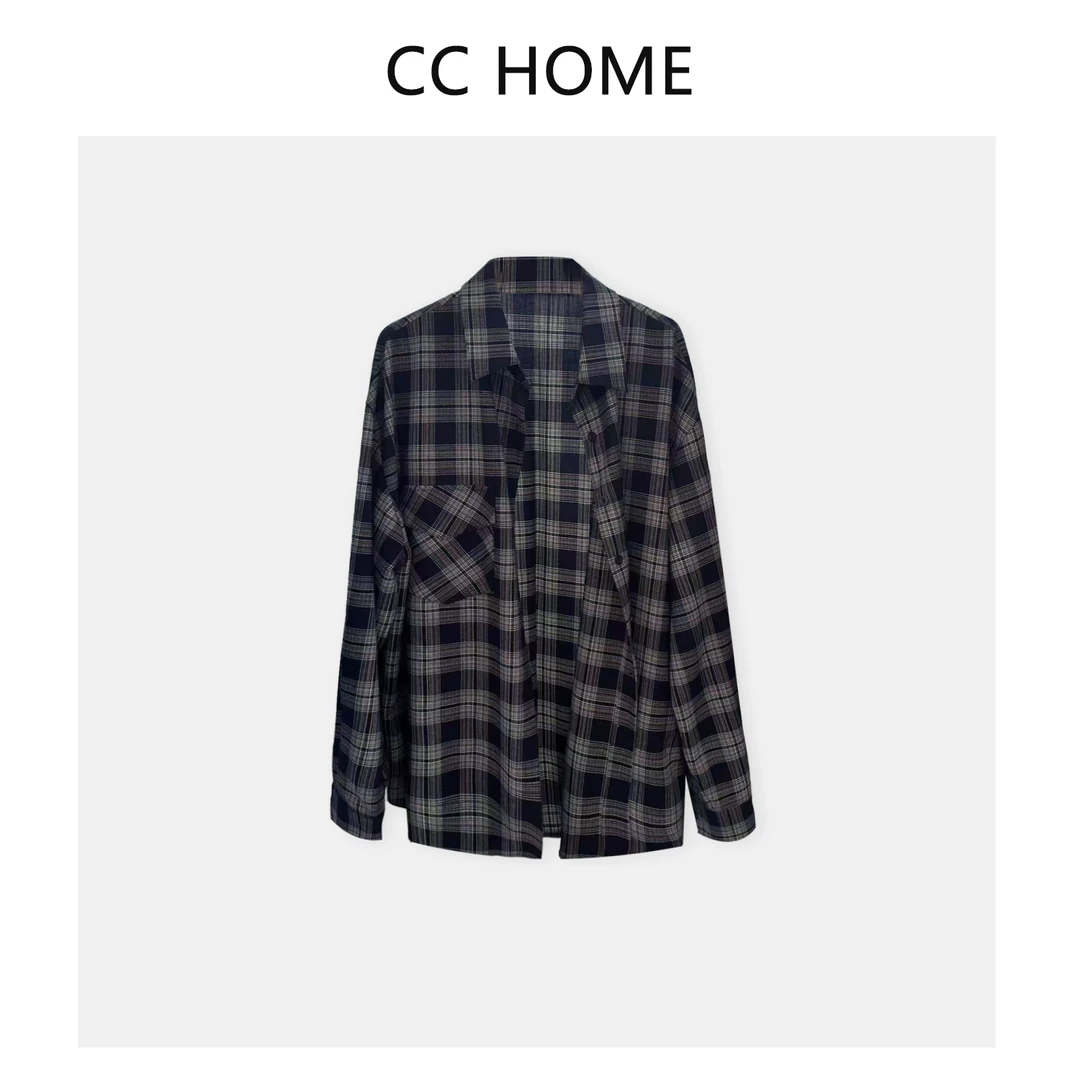 重工格子衬衫长袖潮流格子秋季夏季HZ001