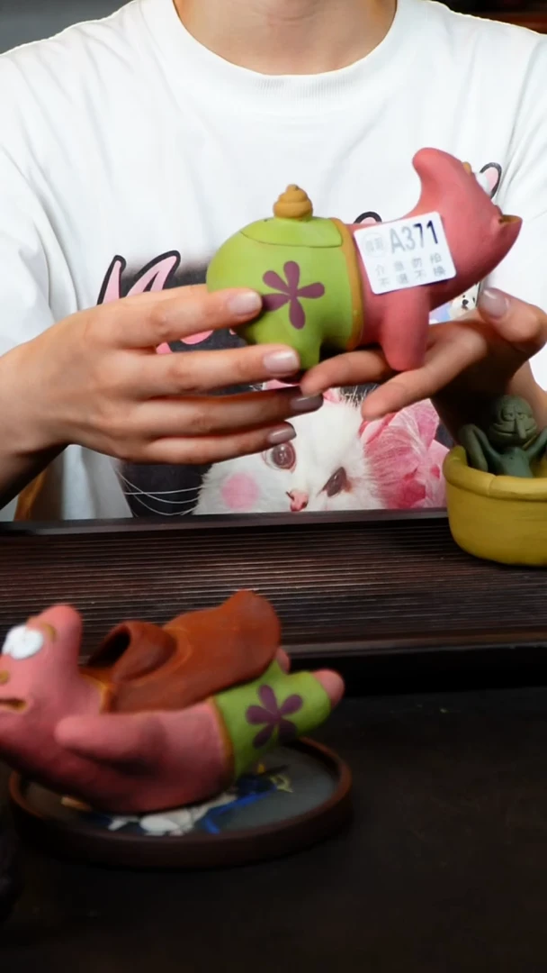 茶壶紫砂原创微瑕派大星紫砂壶