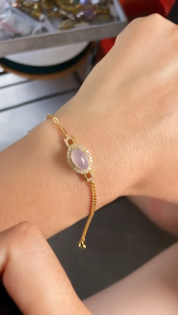 银S925镶嵌手链翡翠21